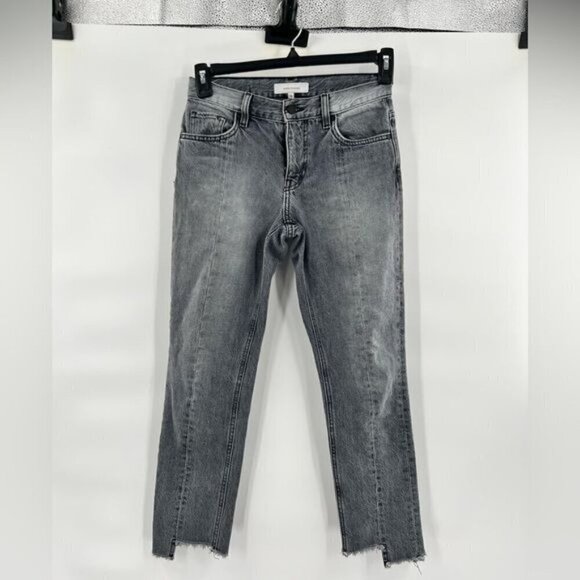 Ei8htdreams grey jeans straight ribbed hem size 25 - Picture 10 of 12